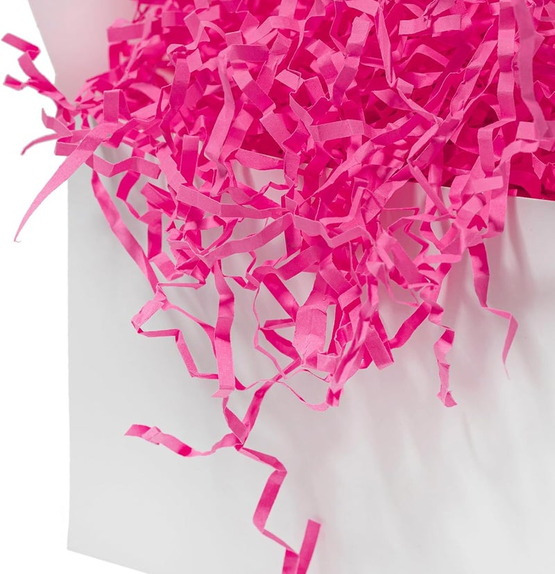 Mefleet 1/2 LB Crinkle Cut Paper Shred Filler 8 oz Pink Crinkle Shredded Paper for Gift Box - Gift Basket Bag Filler - Grass Cushion Stuffing for Mother's day, Birthday Packaging Wrapping - Image 2